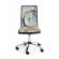 Scaun birou ergonomic cu picior din crom argintiu gulliver 42x40x99 cm
