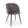 Set 2 scaune catifea gri queen 53x57x81.5 cm