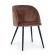 Set 2 scaune catifea maro queen 53x57x81.5 cm