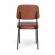 Set 2 scaune piele ecologica portocalie nelly 60x59x84 cm