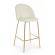 Set 2 scaune bar catifea alb carry 51x55x105 cm