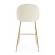 Set 2 scaune bar catifea alb carry 51x55x105 cm