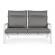 Canapea recliner fier alb textil gri kledi 152x81x98 cm
