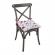 Set 6 perne scaune bumbac roz alb roses 40x40x4 cm