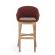 Set 2 scaune bar lemn maro textil rosu coachella 56x57x110 cm