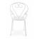 Set 4 scaune gradina otel alb etienne 49x49x89 cm