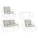 Set mobilier gradina alb bej harley 127x81.5x76 cm
