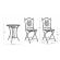 Set mobilier gradina masa 2 scaune positano 38x38x92 cm, 60x60x75 cm
