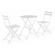 Set mobilier gradina masa 2 scaune fier alb wissant 41x45x80 cm, 60x71 cm