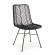 Set 2 scaune fier rattan negru lorena 50x64x89 cm