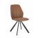Set 4 scaune fier negru imitatie piele maro maxwell 44x62x88 cm