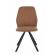 Set 4 scaune fier negru imitatie piele maro maxwell 44x62x88 cm