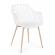 Set 4 scaune metal natur plastic alb optik 58x54x85.5 cm