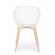 Set 4 scaune metal natur plastic alb optik 58x54x85.5 cm
