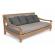 Canapea lemn maro textil gri bali 190x112x81 cm