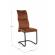Set 4 scaune otel negru catifea maro thelma 43.5x62x102 cm