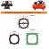 Garnituri set pentru cap compresor de aer v 65mm ch080 mod.3(i)