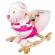 Balansoar cu rotile pentru bebelusi ursulet roz