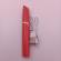 Epilator dama portabil pentru sprancene sau nas, cablu usb, perie, 13 cm, rosu