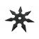 Stea de aruncat ideallstore®, ninja warrior, 7 colturi, metalic, negru, 9.5 cm