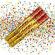 Set 3 lansatoare confetti party popper cu folie aurie multicolor, 75 cm
