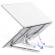 Suport pliabil pentru laptop, din aluminiu, 25x18 cm, gonga® argintiu