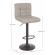 Set 2 scaune bar otel piele ecologica gri greyson 42x51x113 cm