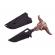 Cutit tactic de vanatoare ideallstore®, death spike, 9.5 cm, negru, teaca cu lant inclusa