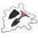 Cutit tactic de vanatoare ideallstore®, death valley, 8.5 cm, negru, teaca cu lant inclusa