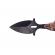 Cutit tactic de vanatoare ideallstore®, death valley, 8.5 cm, negru, teaca cu lant inclusa