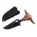Cutit tactic de vanatoare ideallstore®, death valley, 9.5 cm, negru, teaca cu lant inclusa