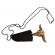 Cutit tactic de vanatoare ideallstore®, death valley, 9.5 cm, negru, teaca cu lant inclusa