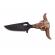 Cutit tactic de vanatoare ideallstore®, death valley, 9.5 cm, negru, teaca cu lant inclusa