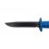 Cutit tactic de vanatoare ideallstore®, military convoy, 10 cm, albastru, teaca cu lant inclusa