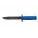 Cutit tactic de vanatoare ideallstore®, military convoy, 10 cm, albastru, teaca cu lant inclusa