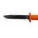 Cutit tactic de vanatoare ideallstore®, military convoy, 10 cm, portocaliu, teaca cu lant inclusa