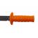Cutit tactic de vanatoare ideallstore®, military convoy, 10 cm, portocaliu, teaca cu lant inclusa
