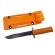 Cutit tactic de vanatoare ideallstore®, military specialist, 10 cm, portocaliu, teaca cu lant inclusa