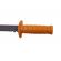 Cutit tactic de vanatoare ideallstore®, military specialist, 10 cm, portocaliu, teaca cu lant inclusa