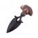 Cutit tactic de vanatoare ideallstore®, shaman goddess, 8.5 cm, negru, teaca cu prindere curea