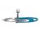 Set tacamuri pentru camping si drumetii ideallstore®, cutit si furculita, tip briceag, 16 cm, albastru