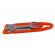 Set tacamuri pentru camping si drumetii ideallstore®, cutit si furculita, tip briceag, 16 cm, portocaliu