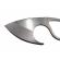 Cutit tactic de vanatoare ideallstore®, broken spirit, 8 cm, argintiu, teaca cu lant inclusa