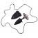 Cutit tactic de vanatoare ideallstore®, dead silence, 8 cm, negru, teaca cu lant inclusa