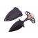 Cutit tactic de vanatoare ideallstore®, dead silence, 8 cm, negru, teaca cu lant inclusa