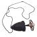 Cutit tactic de vanatoare ideallstore®, dead silence, 8 cm, negru, teaca cu lant inclusa