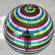 Glob disco motorizat ideallstore®, party maniac, model oglinzi, 4w, 29 cm, multicolor