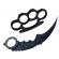 Set box autoaparare si cutit karambit night, 19 cm ideallstore® , negru
