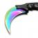 Set box autoaparare si cutit karambit rainbow , 18.5 cm ideallstore® , otel inoxidabil