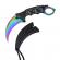 Set box autoaparare si cutit karambit rainbow , 18.5 cm ideallstore® , otel inoxidabil